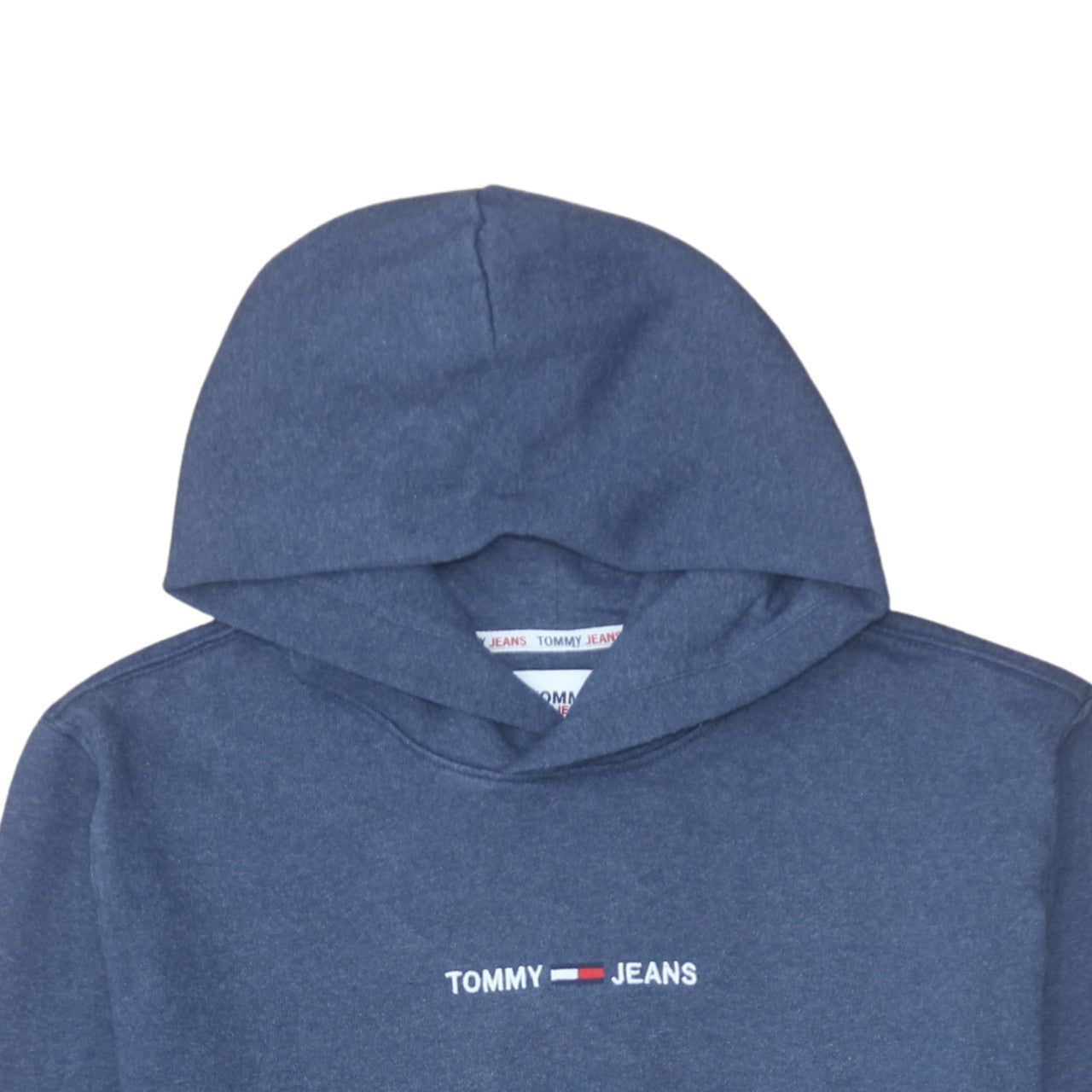 Mens UK Size L Tommy Jeans Blue Pullover Hoodie