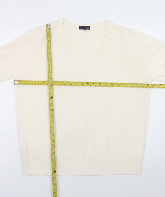 Mens UK Size L NEXT Ivory Pullover Jumper