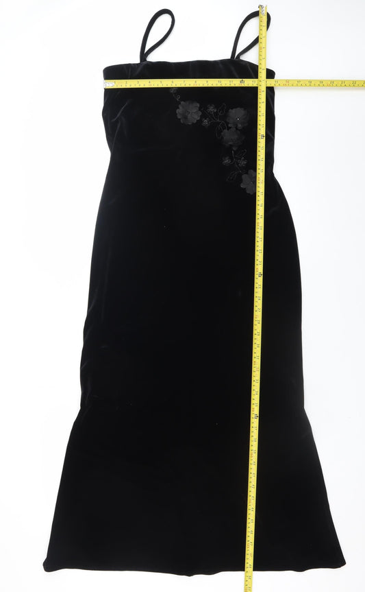 Gina Bacconi Women's Black Velvet Mermaid Dress Size 12