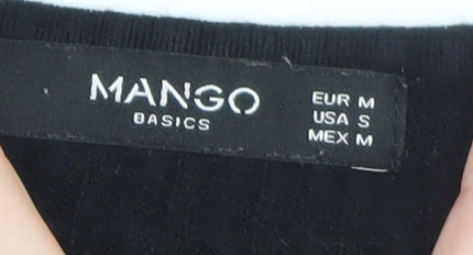Womens UK Size 10 Mango Black Pullover Jumper