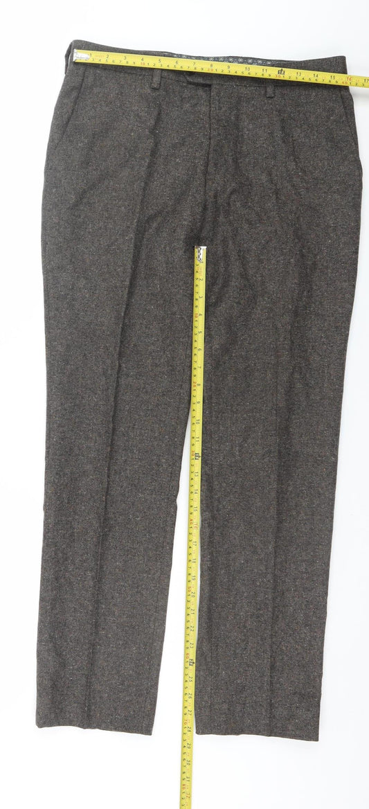 Womens UK Size 32 NEXT Classic Fit Dress Pants Grey Trousers