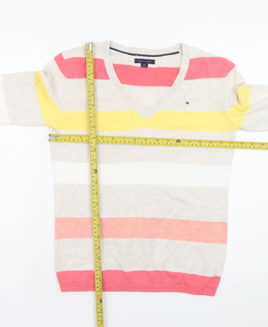 Womens UK Size S Tommy Hilfiger Multicoloured Pullover Jumper