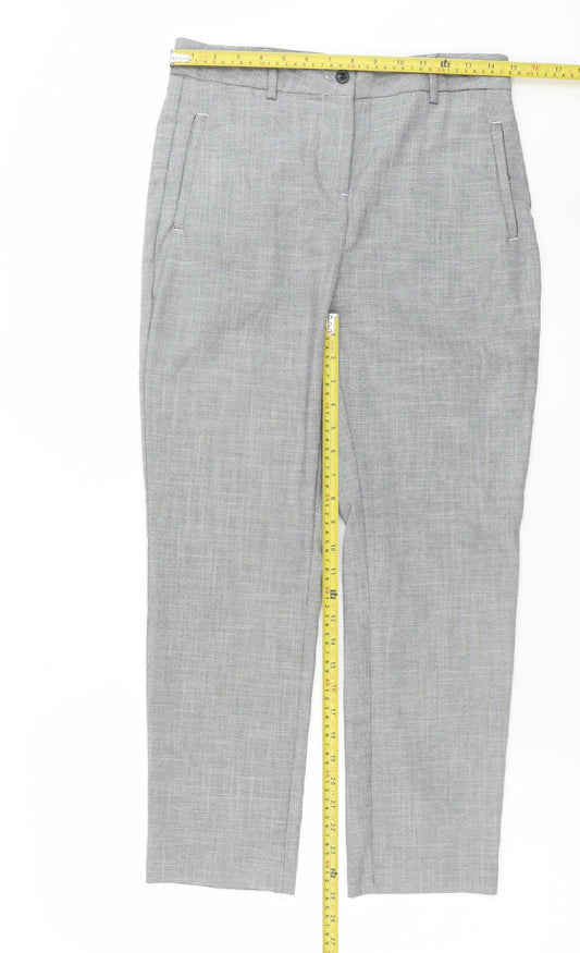 Womens UK Size 8 NEXT Regular Fit Business Workwear Casual Grey Trousers