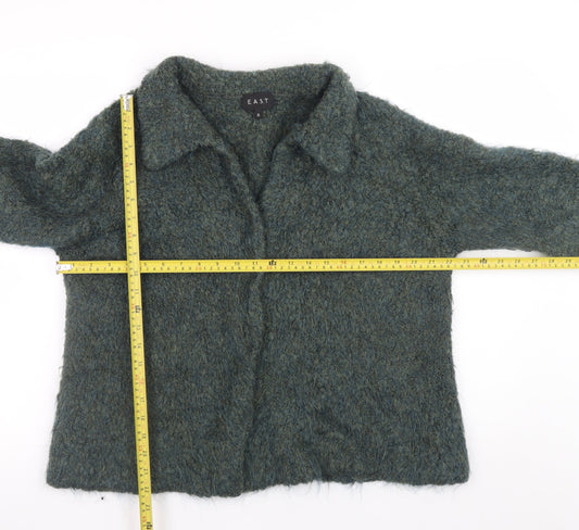 EAST Women’s Green Wool Blend Collared Cardigan XL