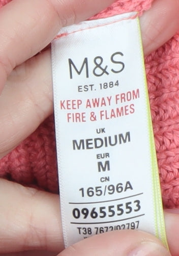 Marks and Spencer Women’s Pink Cotton Knit Jumper Medium