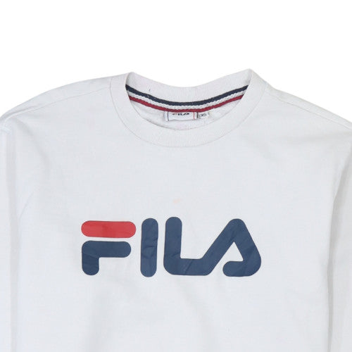 Womens UK Size XS FILA White Pullover Sweatshirt