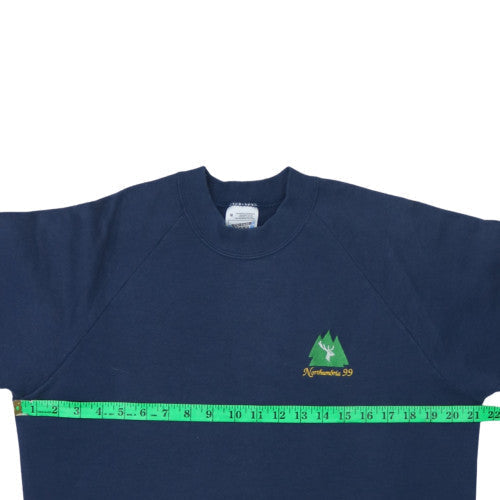 Mens UK Size M Fruit of the Loom Blue Pullover Sweatshirt