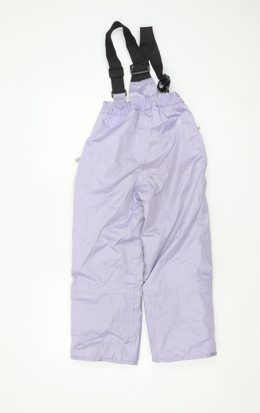 Dare 2b Girls Purple Snow Pants 7-8 Years Waterproof Windproof Ski Trousers