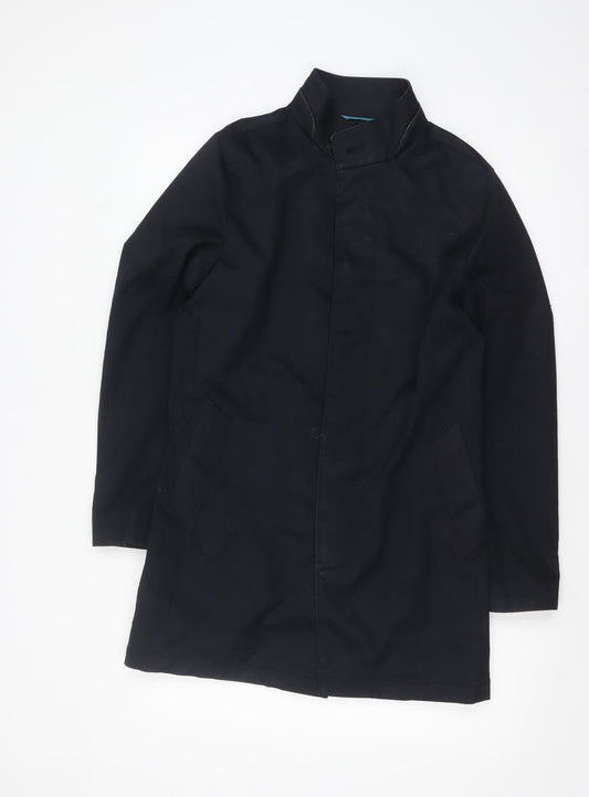 Additional front view of G2000 Men’s Black Mid-Length Stand Collar Cotton Blend Coat, size 36