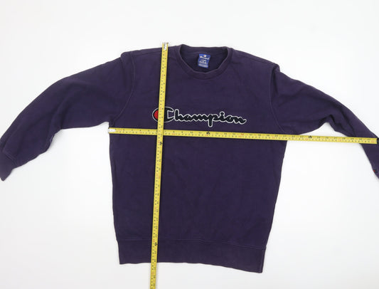 Mens UK Size L Champion Purple Pullover Sweatshirt