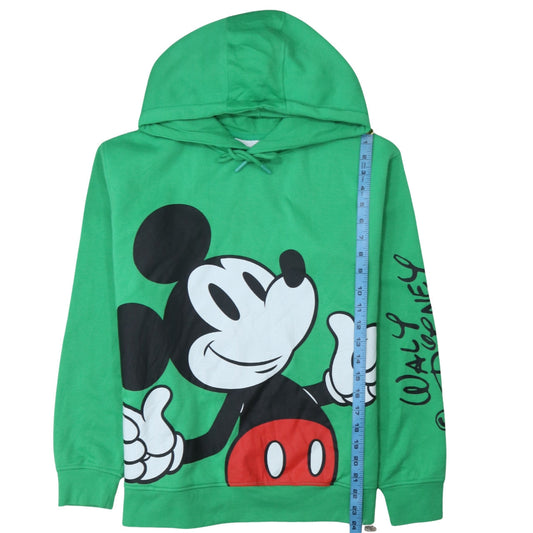 Womens UK Size XS Disney Green Pullover Hoodie