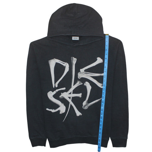 Mens UK Size XL Diesel Black Pullover Hoodie