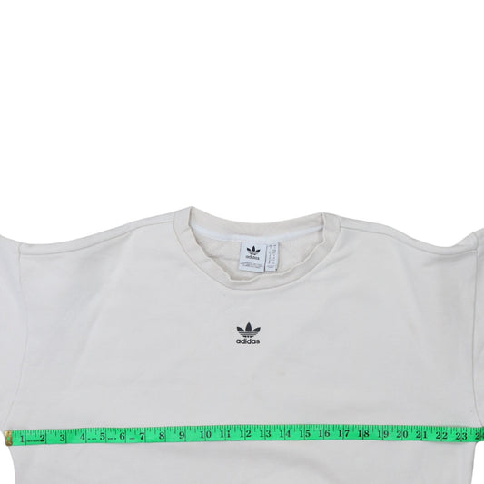 Womens UK Size 10 adidas White Pullover Sweatshirt