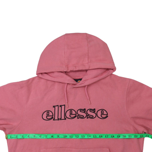 Womens UK Size M ellesse Pink Pullover Hoodie