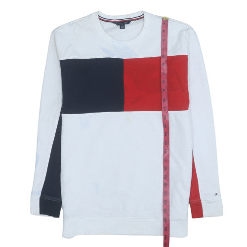 Mens UK Size XS Tommy Hilfiger Multicoloured Pullover Sweatshirt