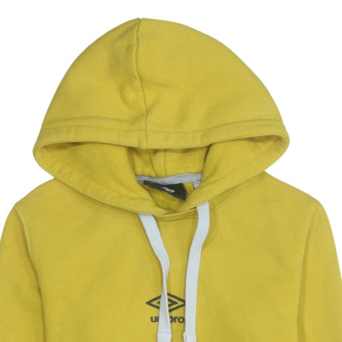 Mens UK Size XS Umbro Yellow Pullover Hoodie