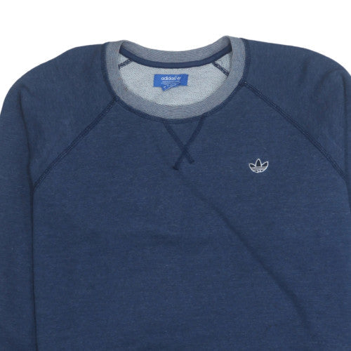 Mens UK Size L adidas Blue Pullover Sweatshirt