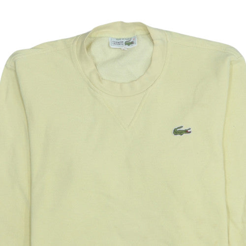 Mens UK Size M Lacoste Yellow Pullover Sweatshirt