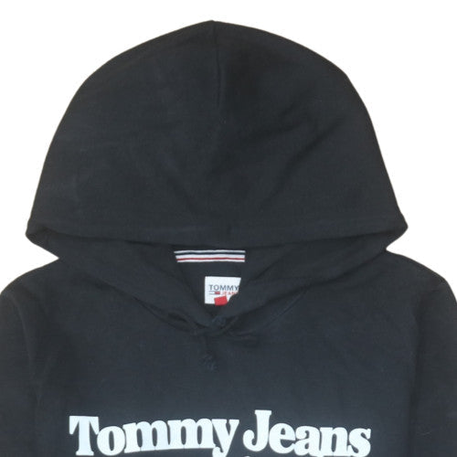 Mens UK Size S Tommy Jeans Black Pullover Hoodie