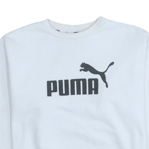 Mens UK Size M PUMA White Pullover Sweatshirt