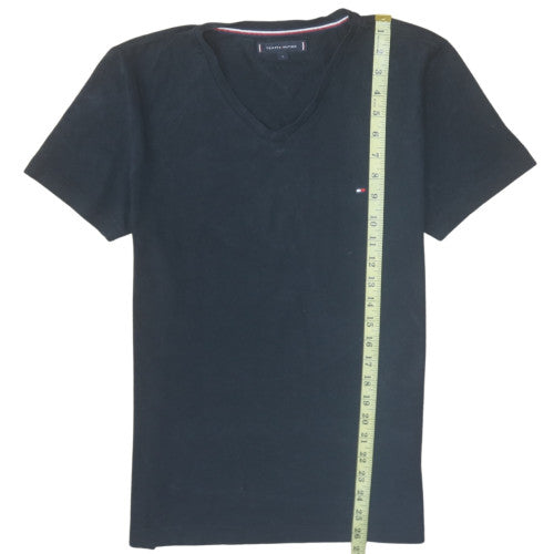 Tommy Hilfiger Men's Black V-Neck Cotton T-Shirt Size L