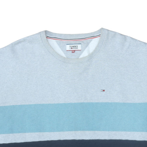 Mens UK Size 2XL Tommy Jeans Blue Pullover Sweatshirt