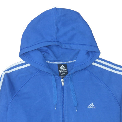 Mens UK Size 2XL adidas Blue Full Zip Hoodie