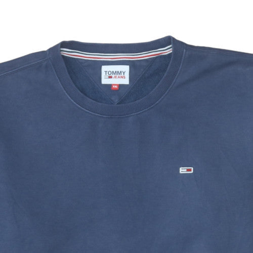 Mens UK Size 2XL Tommy Jeans Blue Pullover Sweatshirt