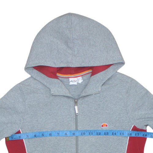 Womens UK Size 12 ellesse Grey Full Zip Hoodie