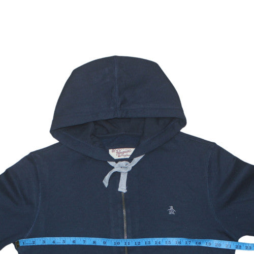 Mens UK Size S Original Penguin Blue Full Zip Hoodie