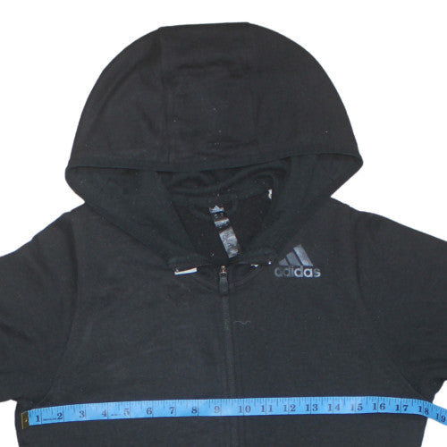 Womens UK Size XS adidas Black Full Zip Hoodie
