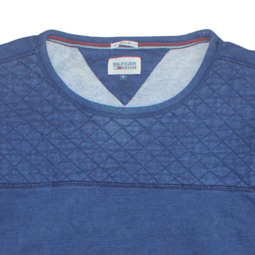 Mens UK Size XL Hilfiger Denim Blue Pullover Sweatshirt