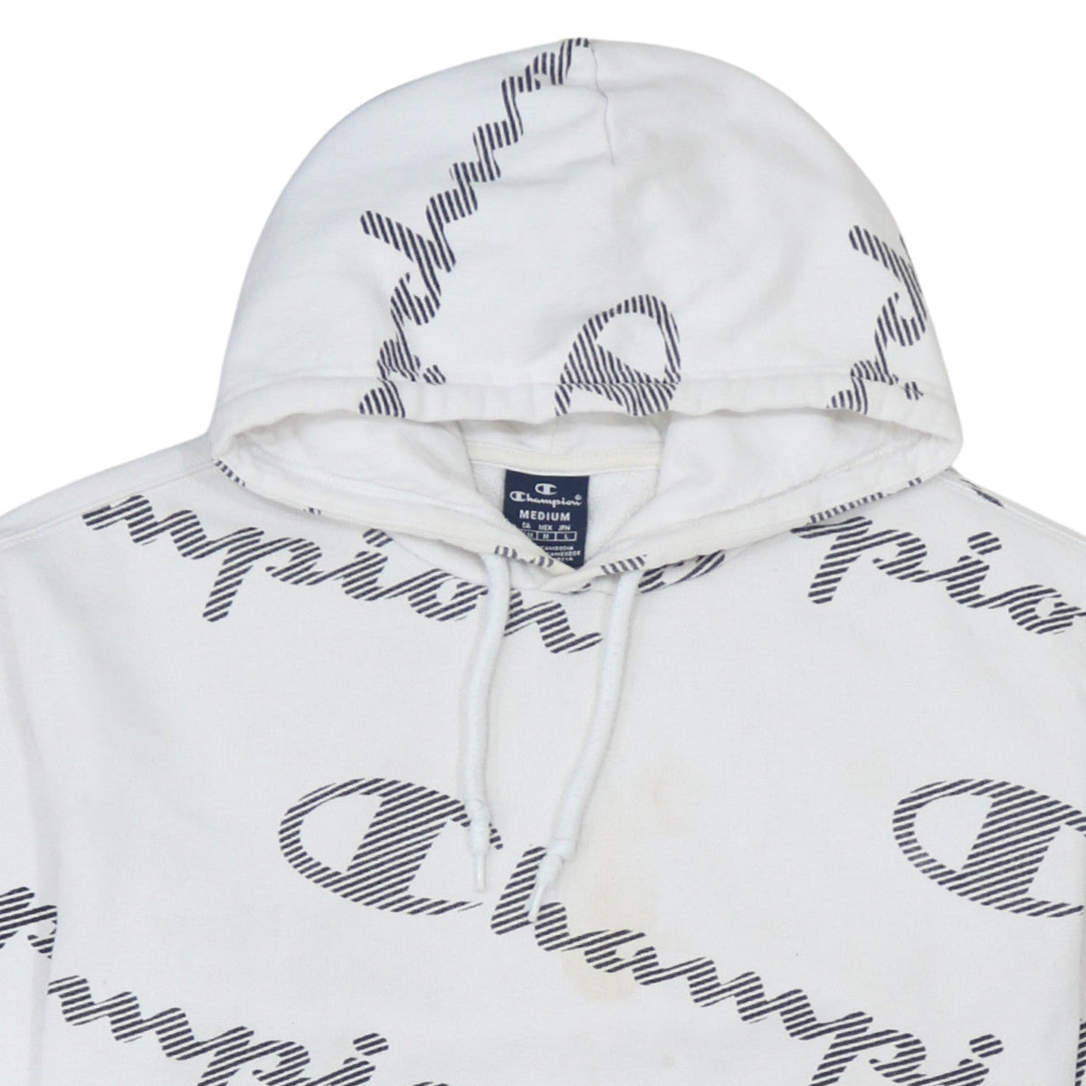 Womens UK Size M Champion White Pullover Hoodie