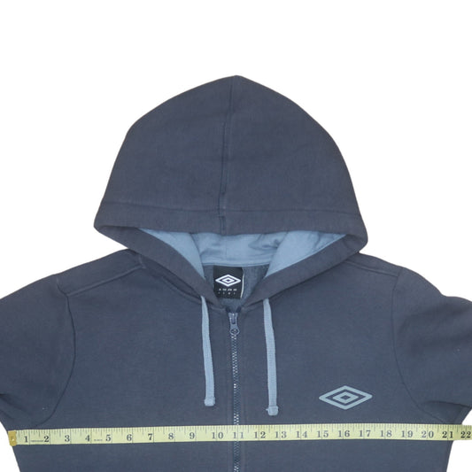 Mens UK Size L Umbro Blue Full Zip Hoodie