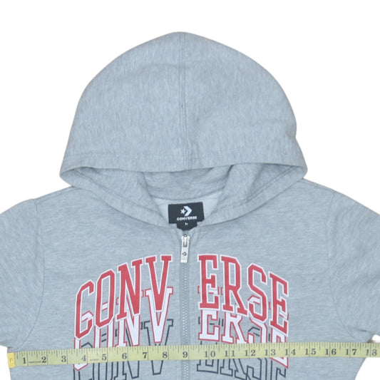 Converse Boys Grey Full Zip Logo Hoodie 12-13 Years