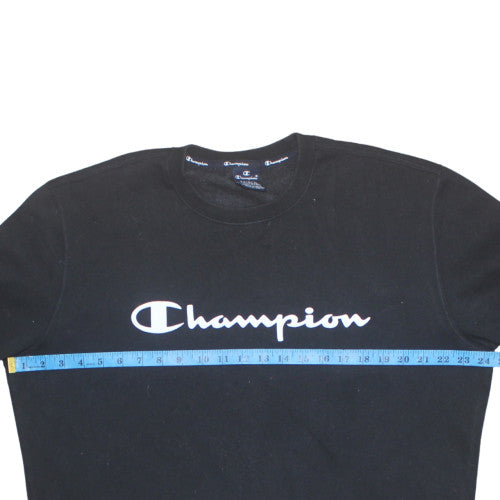 Mens UK Size XL Champion Black Pullover Sweatshirt