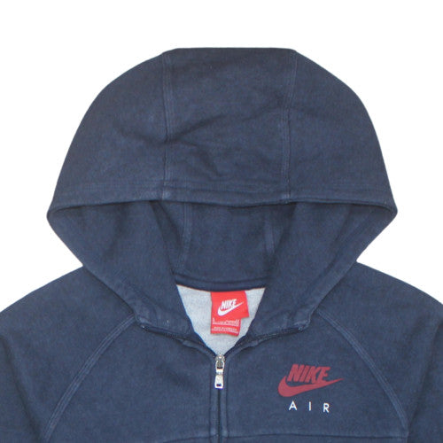 Nike Boys Blue Full Zip Hoodie 13-15 Years Fleece Casual Sweatshirt