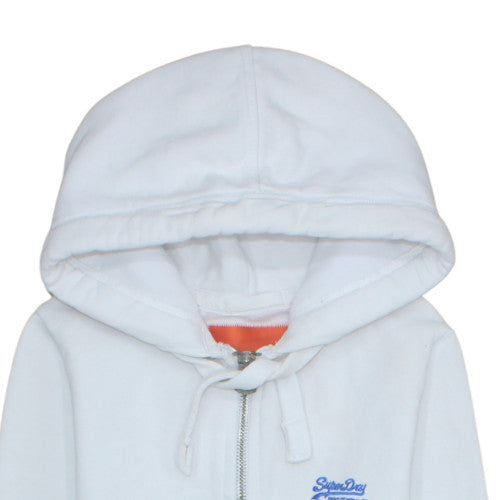 Womens UK Size XS Superdry White Full Zip Hoodie