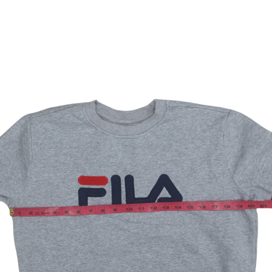 Womens UK Size S FILA Grey Pullover Sweatshirt