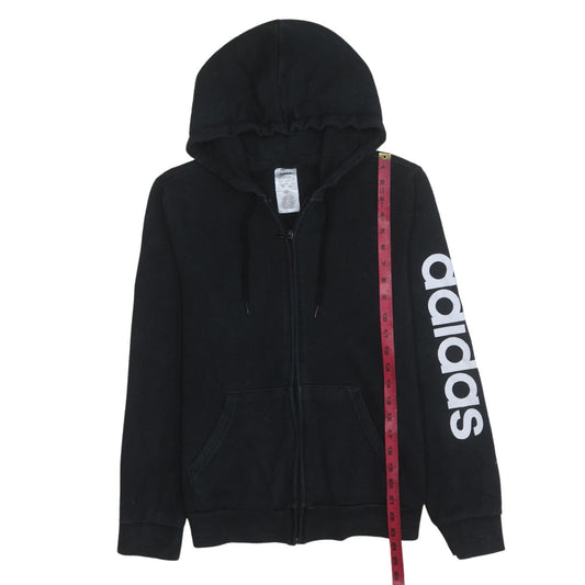 Womens UK Size 16-18 adidas Black Full Zip Hoodie