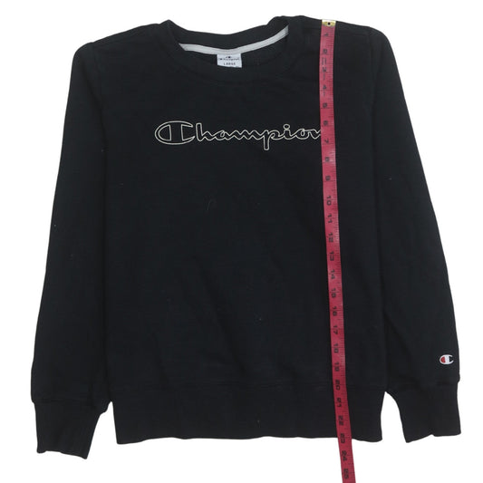Womens UK Size L Champion Black Pullover Sweatshirt