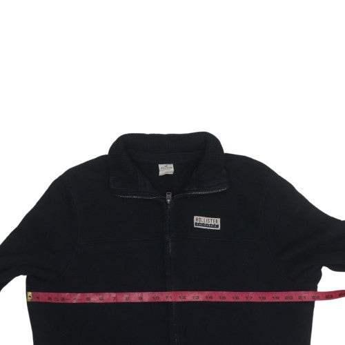 Hollister Men's Black Fleece Full Zip Basic Jacket Size L
