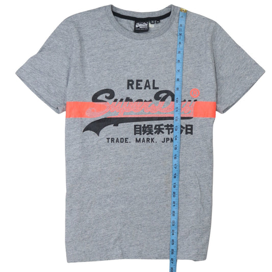 Superdry Men's Grey Graphic Logo T-Shirt XL Regular Fit