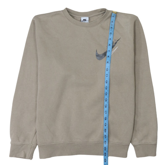 Womens UK Size M Nike Beige Pullover Sweatshirt