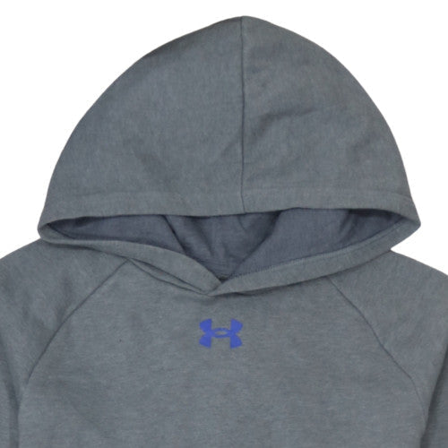 Additional view of Under Armour boys’ grey pullover hoodie yxl 158 fleece hooded sweatshirt