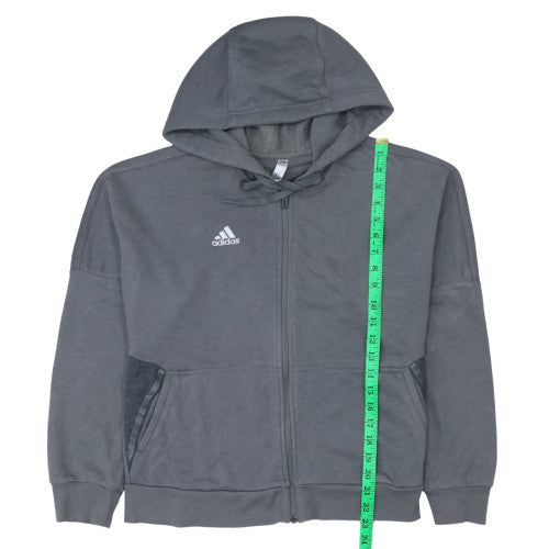 Womens UK Size M adidas Grey Full Zip Hoodie