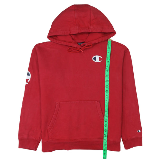 Mens UK Size M Champion Red Pullover Hoodie