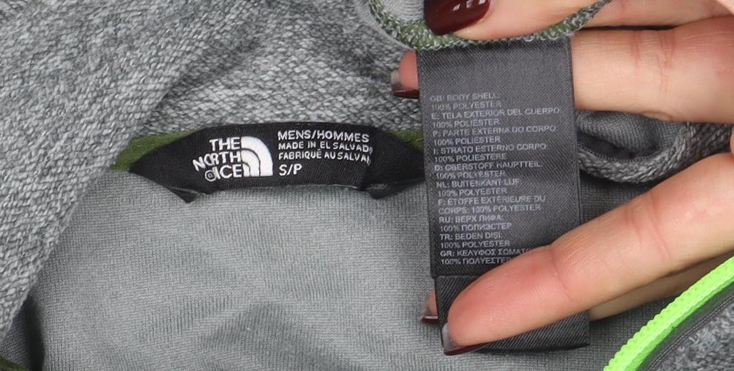 Mens UK Size S The North Face Grey 1/4 Zip Sweatshirt