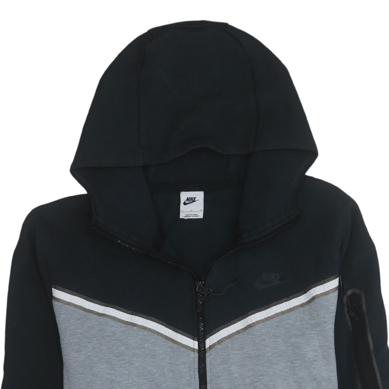 Mens UK Size L Nike Grey Full Zip Hoodie