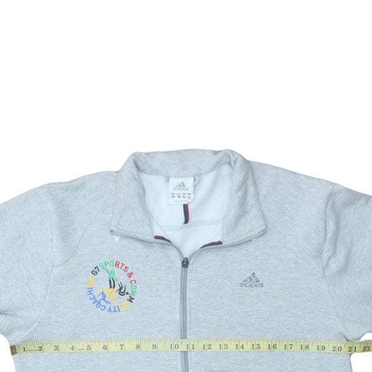 Mens UK Size M adidas Grey Full Zip Sweatshirt